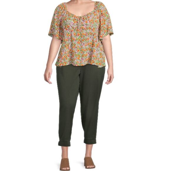 Terra & Sky Women's olive dusk Plus Size Pull-On Jogger Pants - Picture 2 of 9